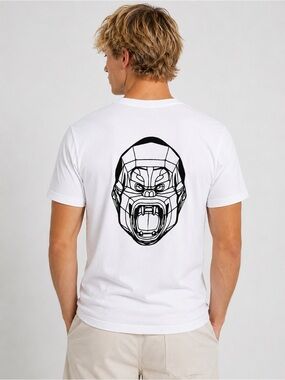 Richard Orlinski Make Art Not War Graphic Gorilla Organic Cotton T-Shirt 25715